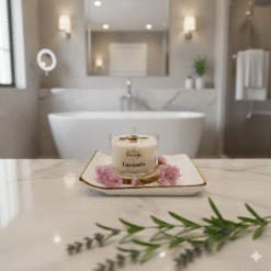 Alternative view of Vela de Soja Lavanda Relajante con Mecha de Madera (Spa & Sueño)