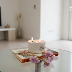 Alternative view of Vela de Soja Bicolor 2 en 1 - "Pure Duo" (Canela-Naranja + Ayurveda)