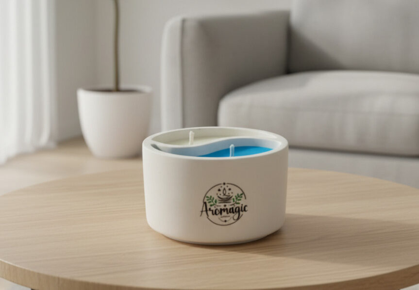 Vela de Soja Bicolor 2 en 1 - "Pure Duo" (Canela-Naranja + Ayurveda)