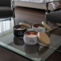 Alternative view of Vela de Soja en Lata "Velatin White" - Naranja y Canela