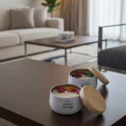 Vela de Soja en Lata "Velatin White" - Naranja y Canela