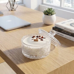 Vela de Soja en Vaso de Cristal Minimalista - Colección Clair (Personalizable)