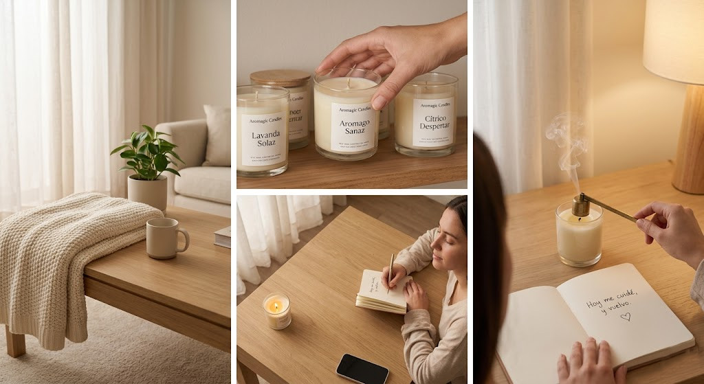 Autocuidado con velas aromáticas